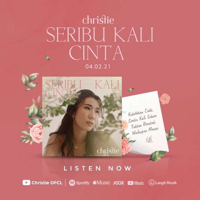 christie rilis single 039seribu kali cinta039 dalam debutnya di dunia musik tanah air
