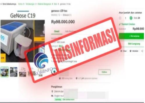 tidak benar alat genose dijual lewat toko online