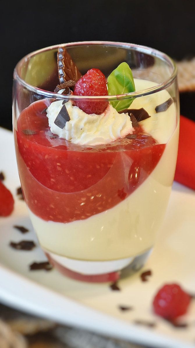 ilustrasi puding buah