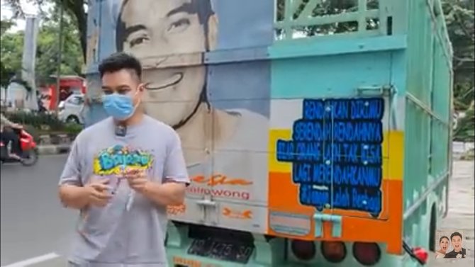 foto baim wong di truk