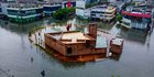 Semarang Dikepung Banjir Seusai Hujan Semalaman