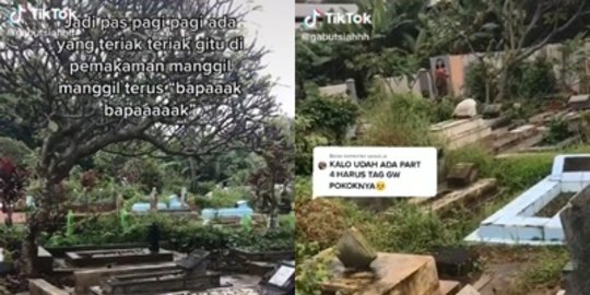 Viral Video Wanita Menangis Histeris di Makam Sepi, Bikin Merinding
