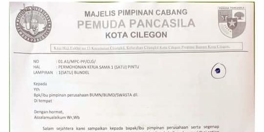 Beredar Proposal Ormas di Cilegon Tawarkan Paket Ucapan Selamat ke Wali Kota Terpilih