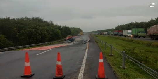 Jalan Tol Cipali KM 122 Ambles Diperbaiki, Contraflow Diperpanjang 10 Hari