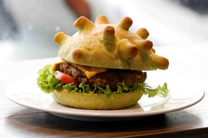 burger corona di restoran vietnam