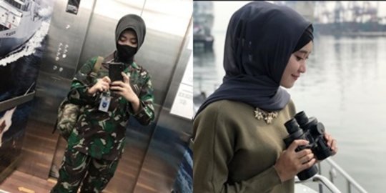 Potret Serka Welny Septiana, Prajurit Cantik TNI AL Berwajah 'Glowing' Mirip Artis