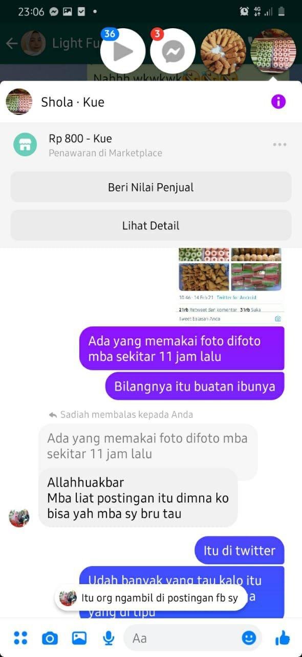 penipuan kue di twitter