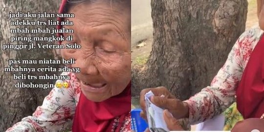 Nenek Penjual Piring di Solo Ditipu Pembeli, Dibayar dengan Tumpukan Kertas Koran