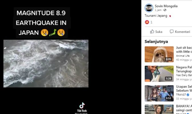 hoaks gempa jepang berpotensi tsunami