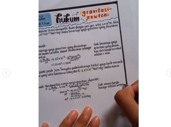 tulisan tangan rapi siswa cilacap