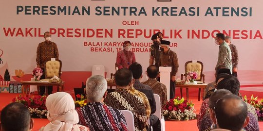 Kunjungan Tatap Muka, Wapres Resmikan Sentra Kreasi Atensi di Bekasi