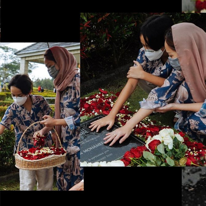 bcl ziarah ke makam mendiang suami