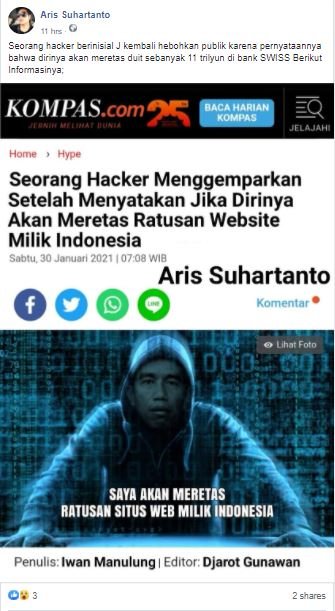 hoaks hacker akan meretas situs indonesia