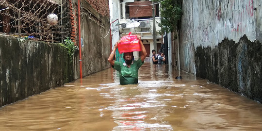 Permukiman Warga di Kebalen Terendam Banjir