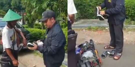 Ustaz Yusuf Mansur Beli Sandal Pinggir Jalan, Cara Nawarnya jadi Perhatian