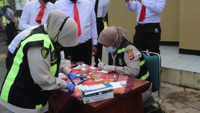 sidak narkoba di polres garut