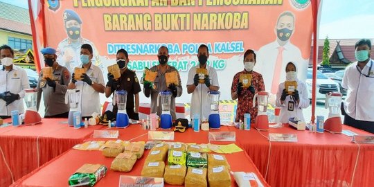 Jaringan 508 Kg Sabu Masih Bidik Warga Kalsel Edarkan Barang Haram