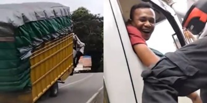 Viral Video Truk 'Standing' Kelebihan Muatan, Netizen Geram Sopir Masih Ketawa