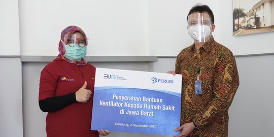 Peruri Serahkan Bantuan 11 Unit Ventilator