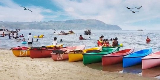 Nikmati Hamparan Pasir Putih, Intip Potret Pantai Bulbul di Balige Toba