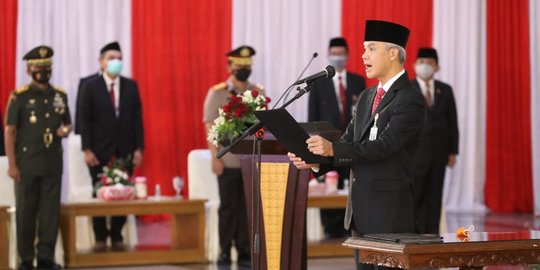 Sampaikan Pesan Soekarno, Ini Pidato Gubernur Jateng saat Lantik 17 Kepala Daerah