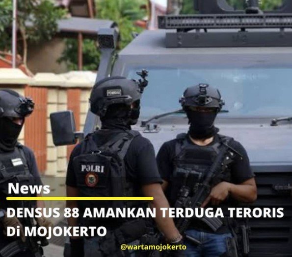 penangkapan terduga teroris di mojokerto