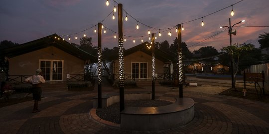 Suasana Tempat Karantina Pasien Covid-19 Berkonsep Glamour Camping