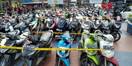 134 Kendaraan Curian Diamankan Polisi di Bogor, 60 Tersangka Ditangkap