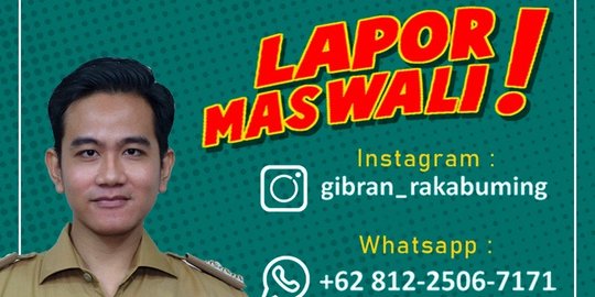 Wali Kota Gibran Buka Kanal Pengaduan Mayarakat 'Lapor Mas Wali'