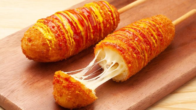 ilustrasi corn dog