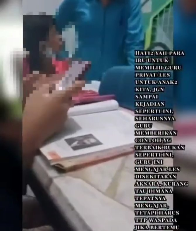video kekerasan guru les tampar siswanya ini viral berujung permintaan maaf pelaku