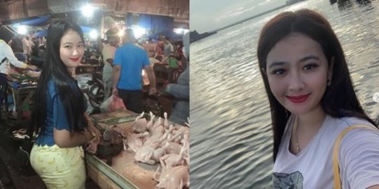 Viral Sosok Wanita Cantik Penjual Ayam Potong, Berani Macam-Macam Bisa Dipotong