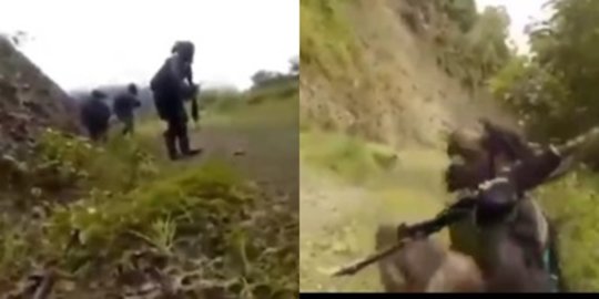 KKB Papua Rekam Baku Tembak dengan TNI-Polri, Ini Video Penampakan Mereka