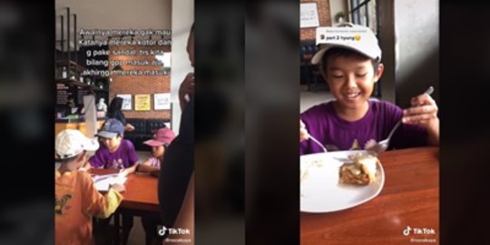 Bocah Pengorek Sampah Diajak Makan di Restoran, Wajah bahagianya Bikin Haru