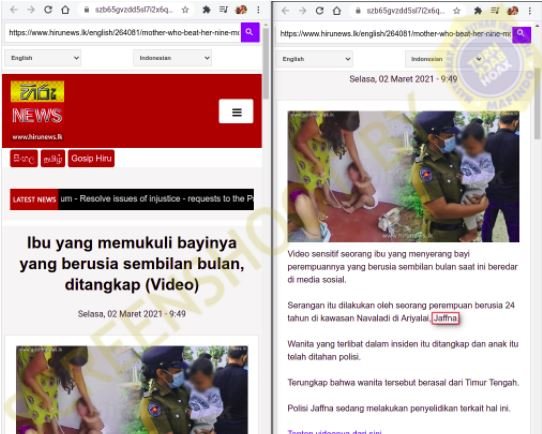 tangkapan layar video ibu aniaya anak