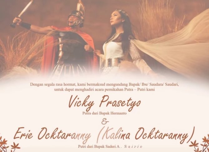 pamer undangan vicky prasetyo dan kalina ocktaranny umumkan jadi menikah
