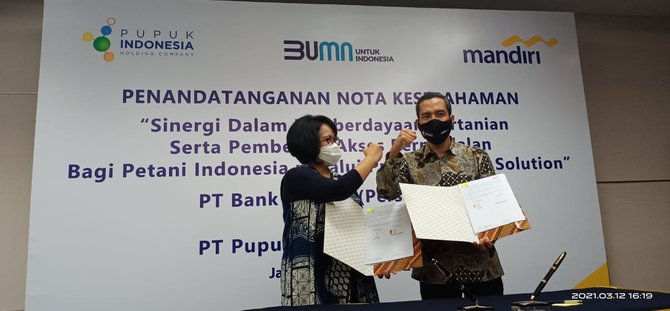 bank mandiri dukung program agro solution pupuk indonesia