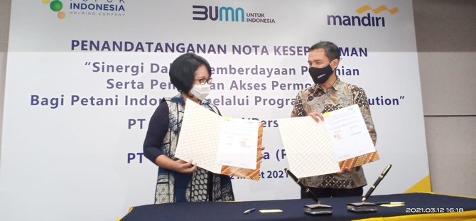 bank mandiri dukung program agro solution pupuk indonesia