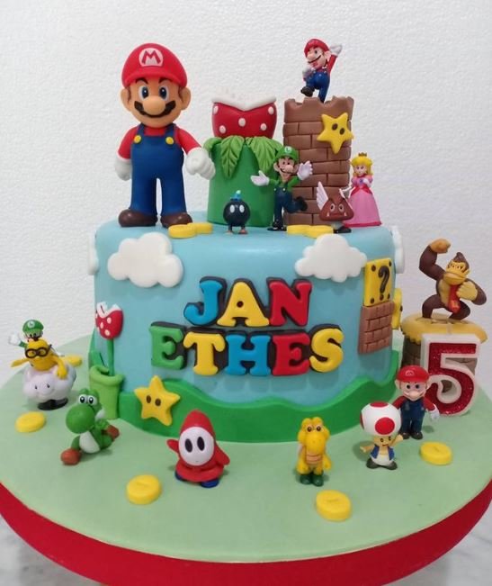 ulang tahun ke 5 intip potret perayaan ulang tahun jan ethes dengan tema mario bross