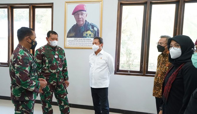 kasal yudo margono resmikan mako puslatpurmar 7 lampon di banyuwangi