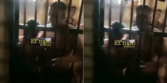 Video Angga Pemukul Balita di Dalam Sel, 'Diceramahi' Sambil Dielus Tahanan Lain