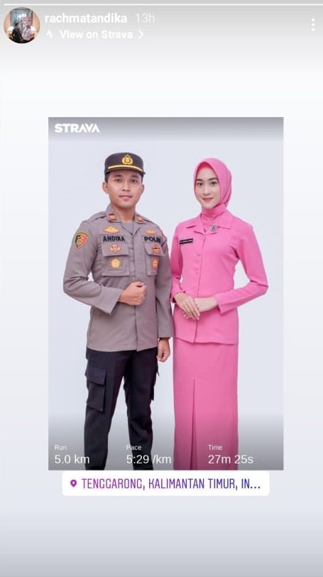 potret iptu andika dan istri