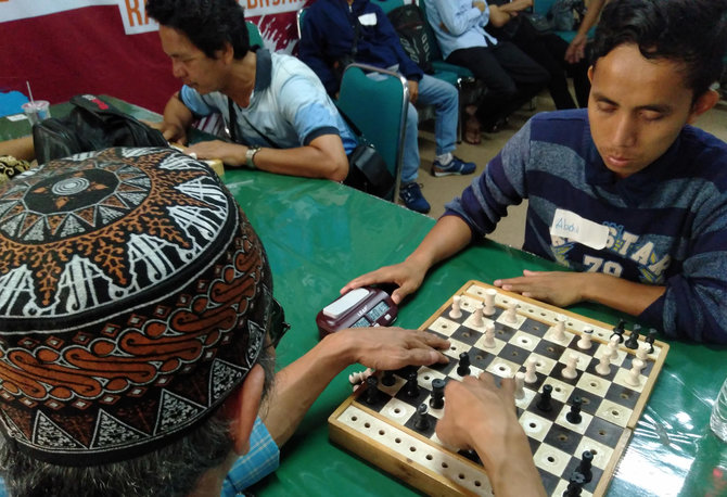 lomba catur tuna netra
