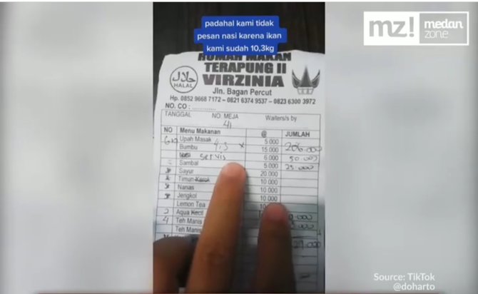 viral pria pamer bon warung makan kaget kena biaya servis rp50 ribu gara gara ini