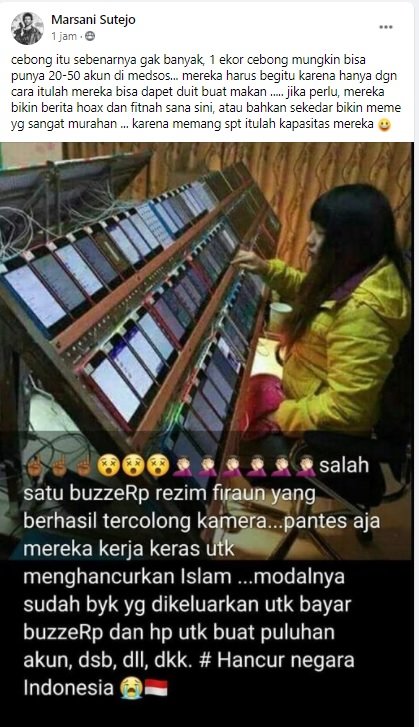 ini bukan foto buzzer sedang membuat informasi hoaks