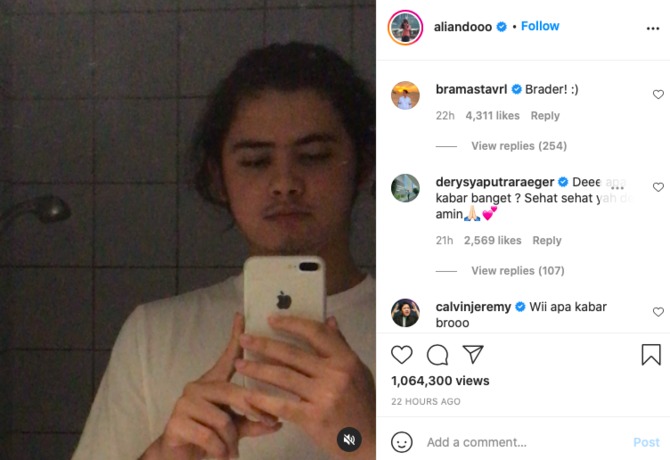 lama menghilang unggahan perdana aliando di tahun 2021 curi perhatian