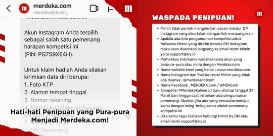 Waspada Penipuan yang Mengatasnamakan Merdeka.com