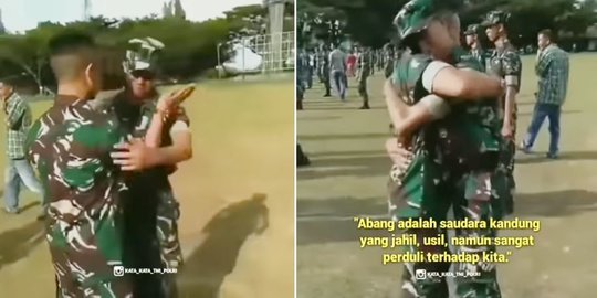 Momen Haru Pertemuan Kakak Adik Sama Sama Anggota Tni Ada Tamparan Pelukan Tangis Merdeka Com