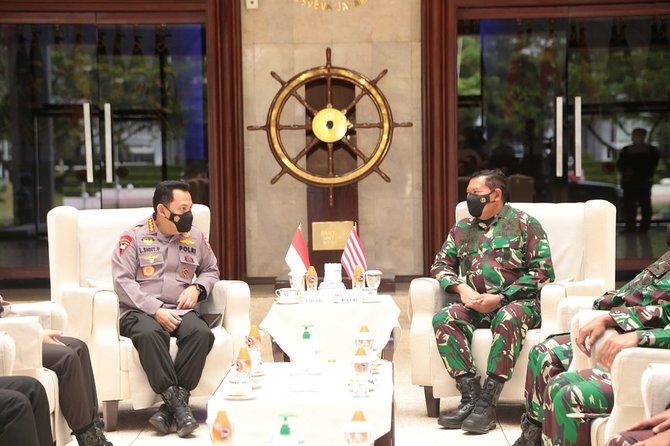 kapolri bertemu ksal di mabes tni al
