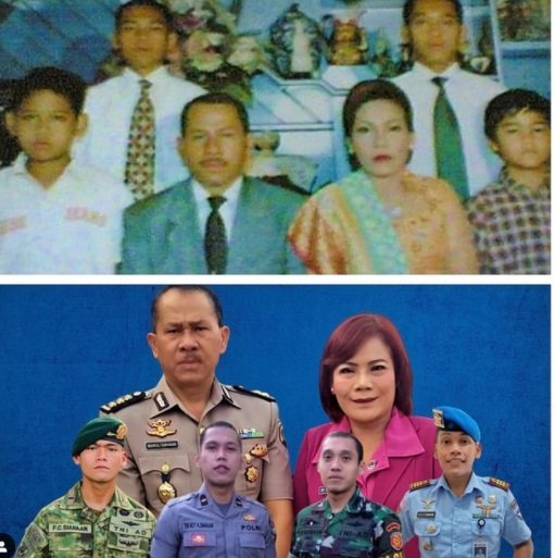potret satu keluarga berprofesi tni polri ayah amp 4 anaknya sama sama perwira